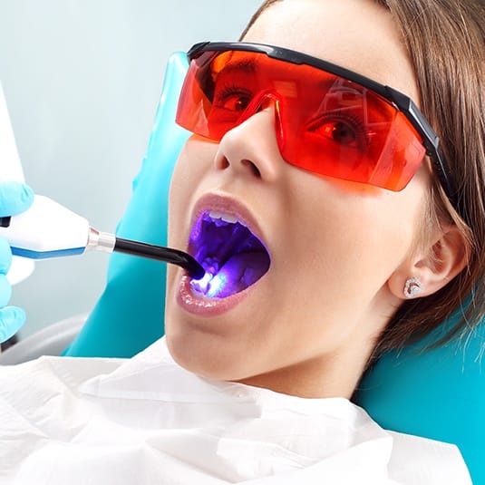 preteen getting dental sealants