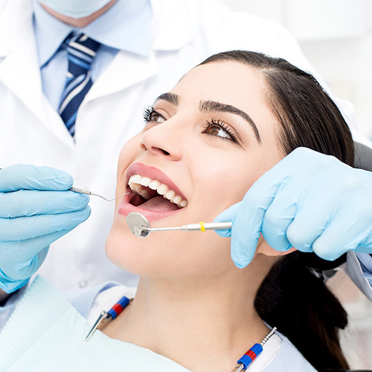 patient getting dental crown in Cherry Hill