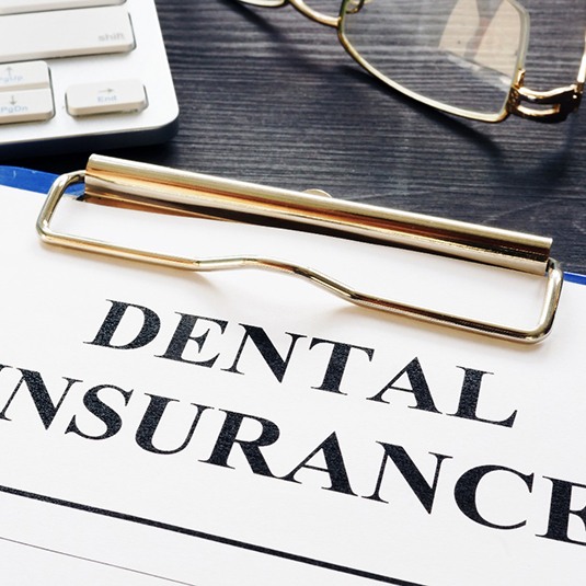 Form for Delta Dental insurance coverage.