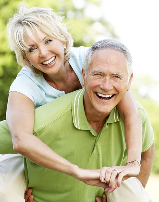 mature couple smiling