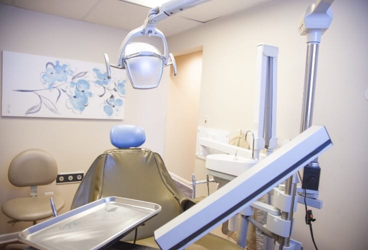 cozy dental exam room