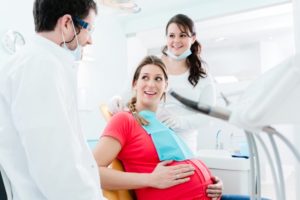 pregnant woman in the dental chair 