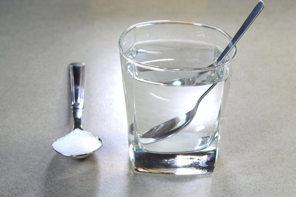 Salt water can be used to soothe a toothache.